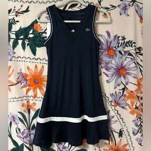 Lacoste navy blue Tennis Dress with white accents NWT